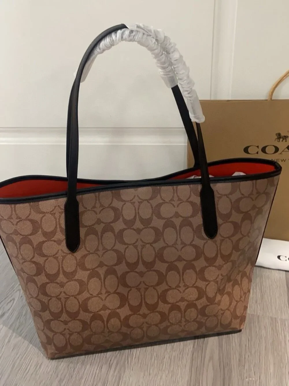 Coach Halloween Carriage Signature Canvas Tote Bag