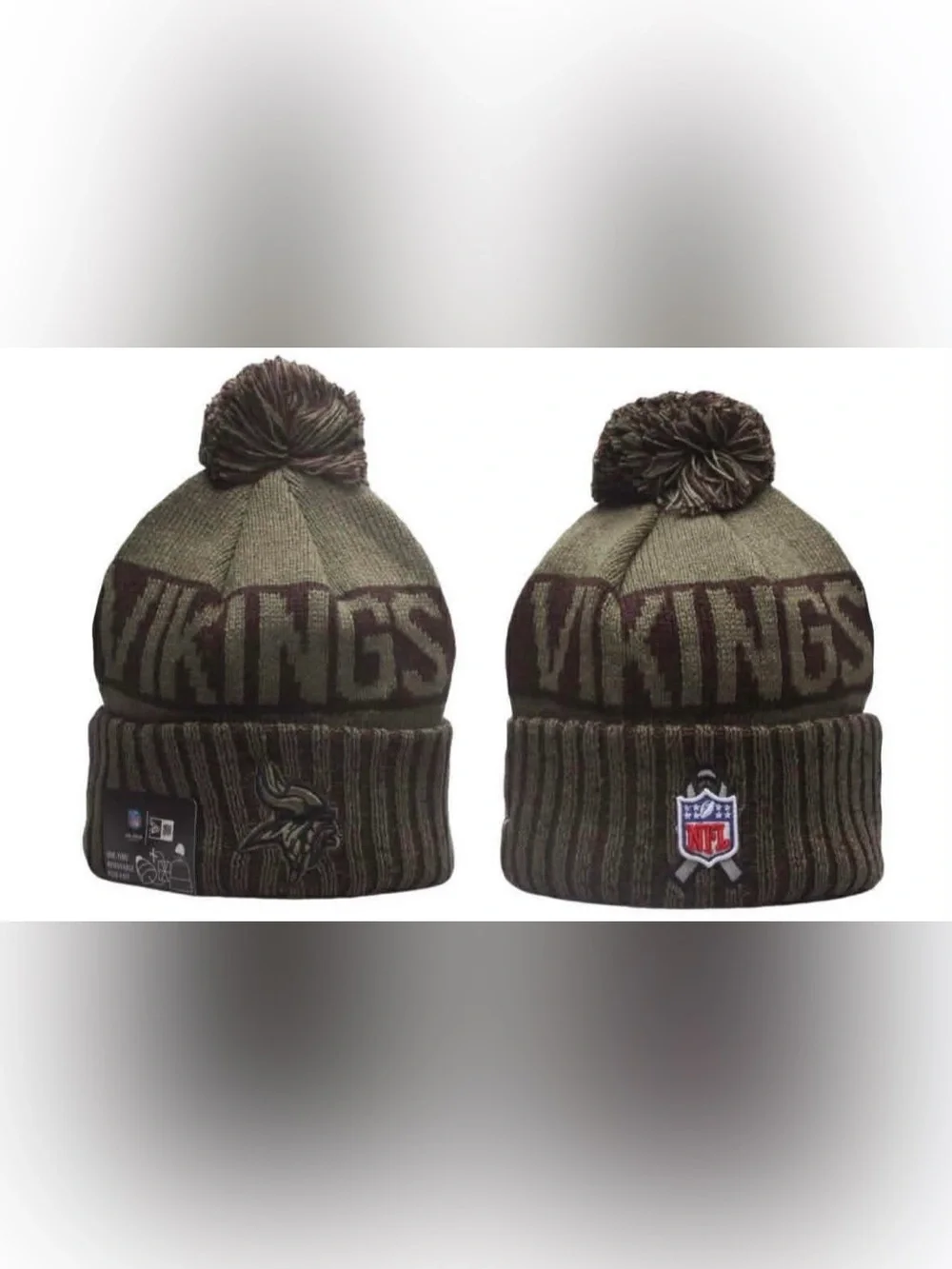 Minnesota Vikings Salute to Service New Era NFL Beanie OSFM - Brand New