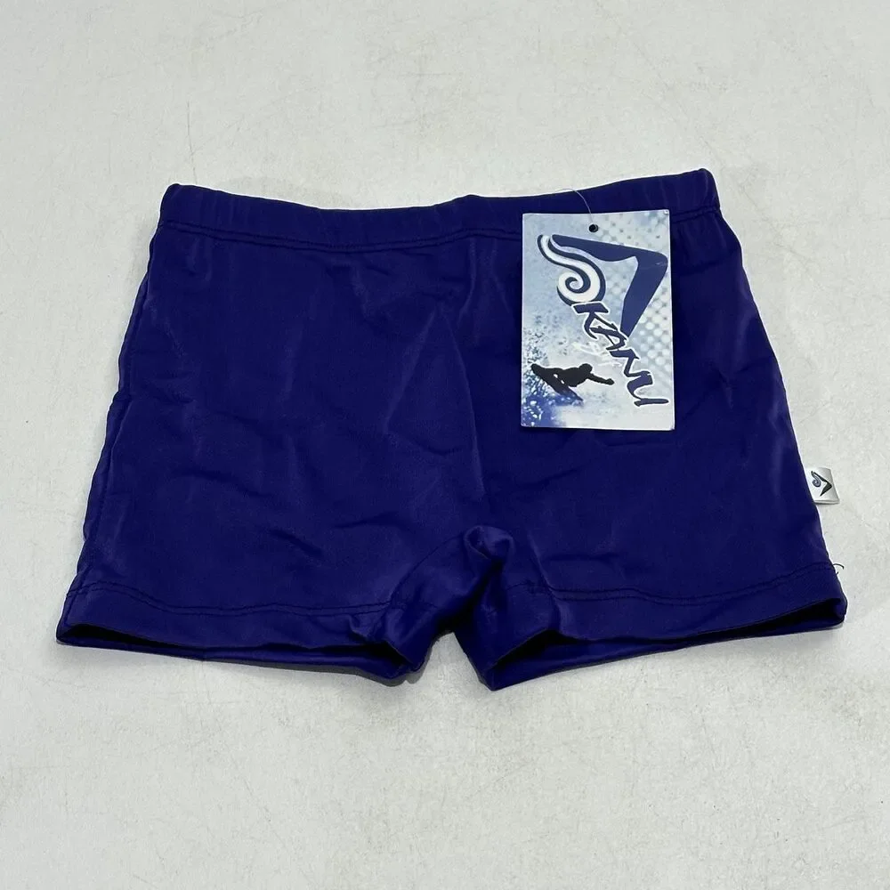 Kanu Girls' Swim Shorts Purple‎ Elastic Waistband Stretch Fabric, Size 10