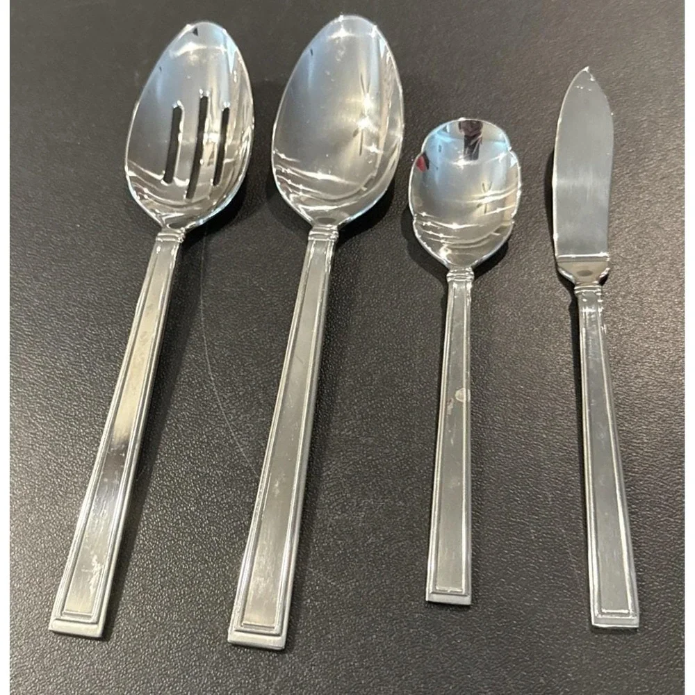 Lenox Regalia Serving Set Spoon Sugar Butter Knife Set Of‎ 4 Stainless Steel