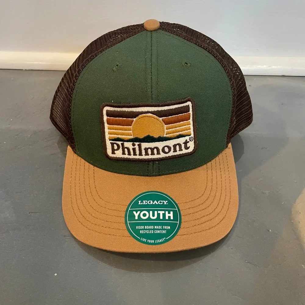 Philmont Youth Scout Ranch Trucker Hat Green Camel Brown Snapback NEW Cap Legacy