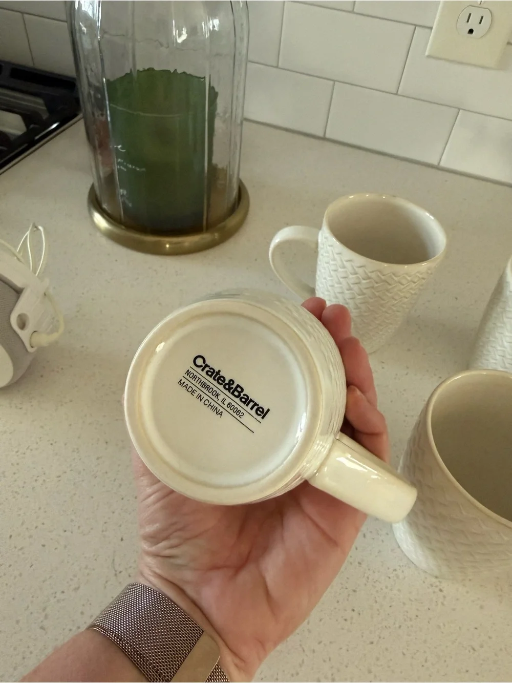 Crate&Barrel white basketweave