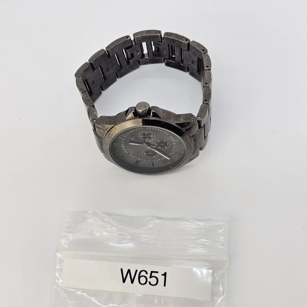 Men's Watch 40MM Dark Gray Case Dial Bracelet Bands 6.5