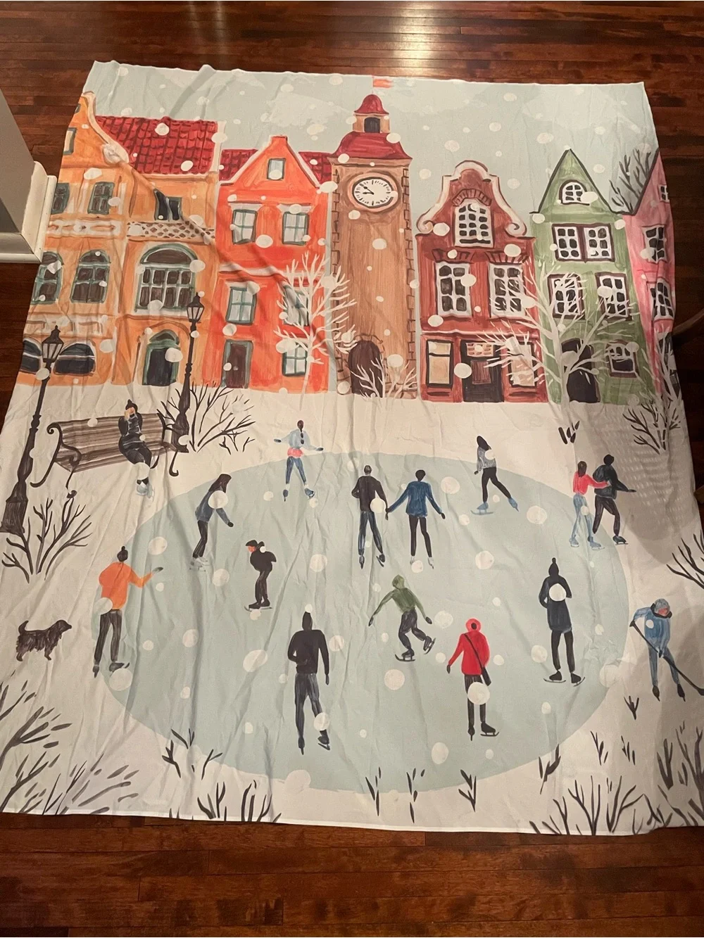HUGE Winter Scene Tapestry for Child’s room or Nursery, 76” x 64”, Christmas