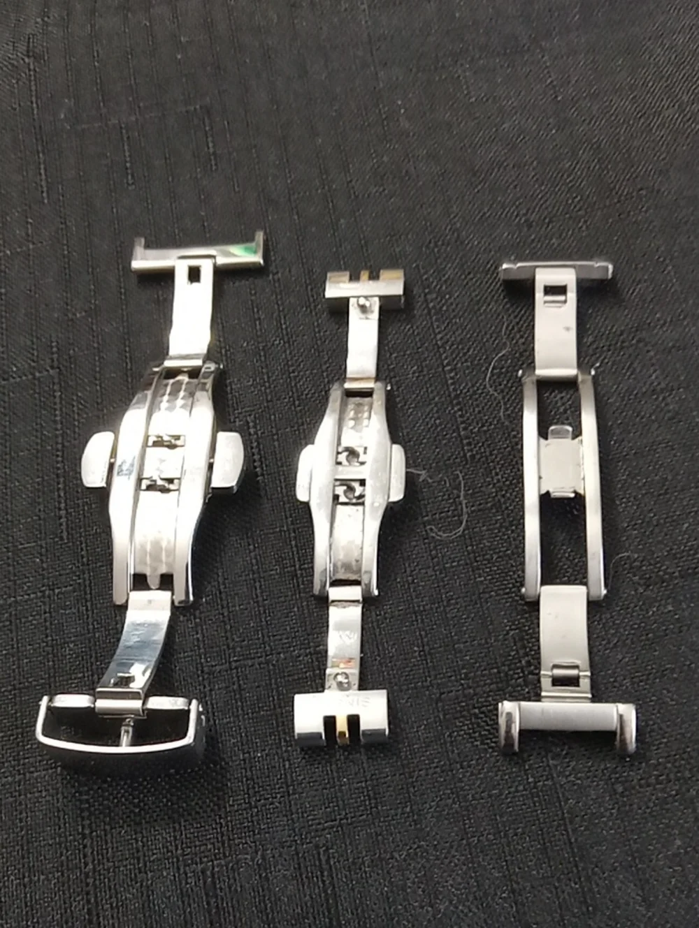 Parnis Stainless Steel Watch Band Deployment Clasp Bundle