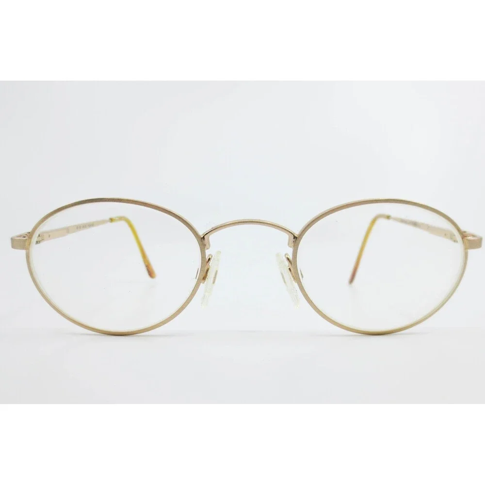Randolph Engineering RE 801 Gold Oval Eyeglass Frames 46-22 140mm Italy USA