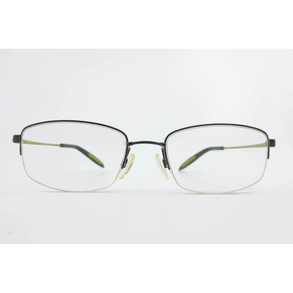 Eddie Bauer EB32045 KH Gunmetal Khaki Semi Rimless Rectangular Eyeglass Frames