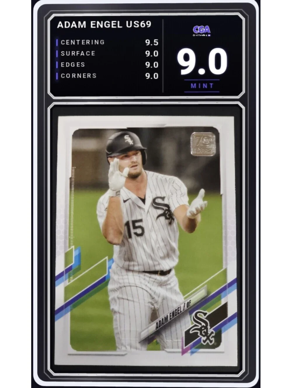 2021 Topps Update #US69 Adam Engel Chicago White Sox MLB - CGA 9.0 Digital Grade