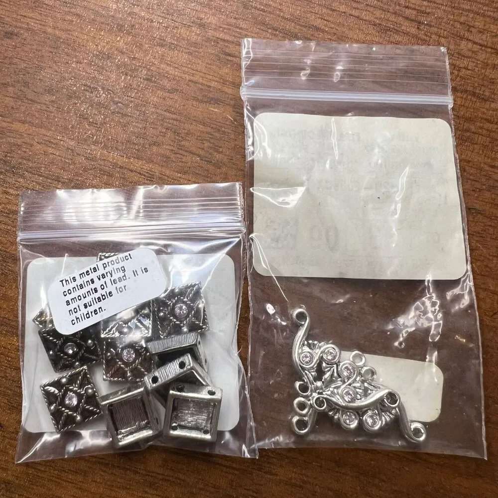 Jewelry Making Lot Square Metal Rhinestone Crystal Embellishment Earring Finding