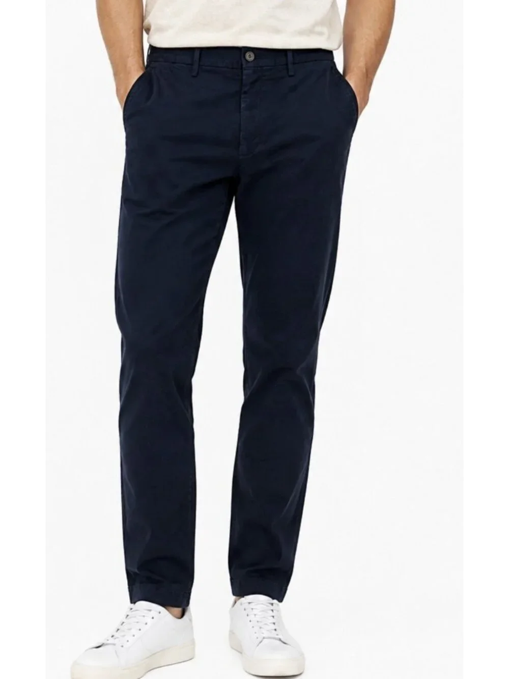 Banana Republic Lived-In Chino Athletic Fit Pants 33x34 Navy Blue (fits 34Wx33L)