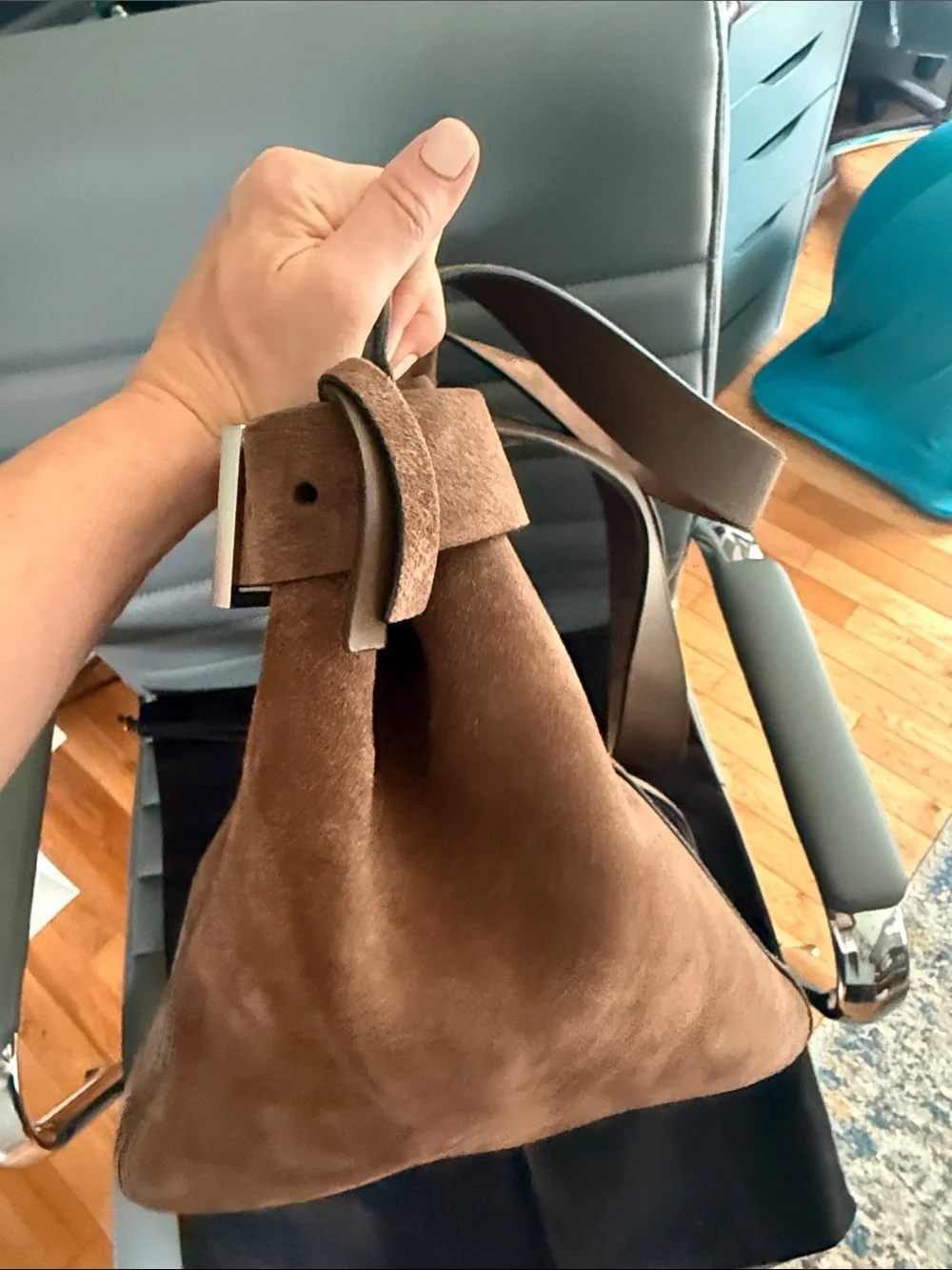 All Saints suede exterior