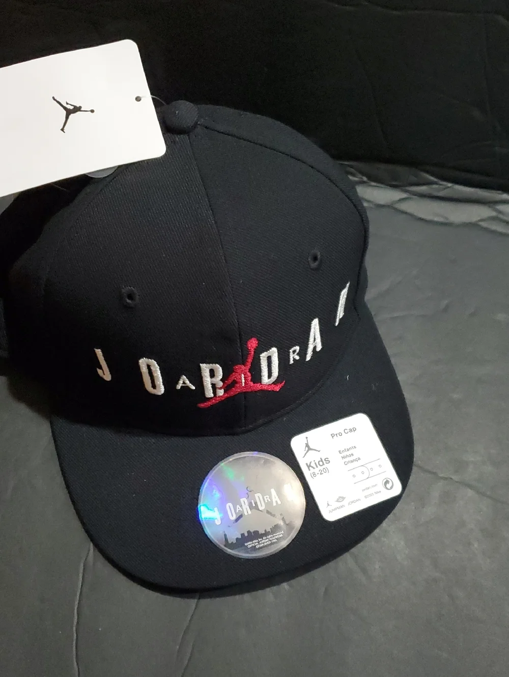Jordan Boys' Structured Black Strapback Hat brand‎ new