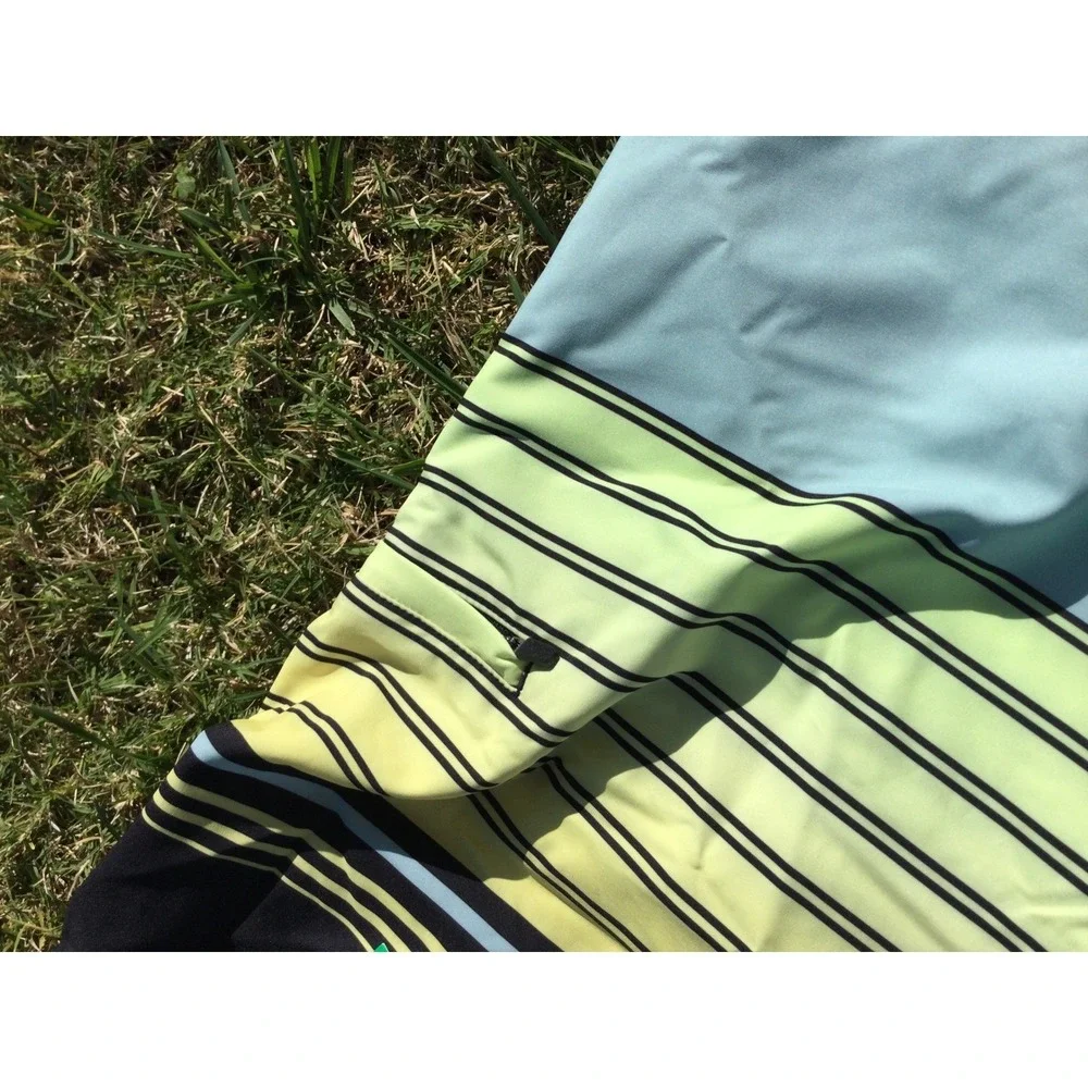 O'Neill Boardshorts Men's‎ Swim Trunks Stripe Print Black Green Blue size 30