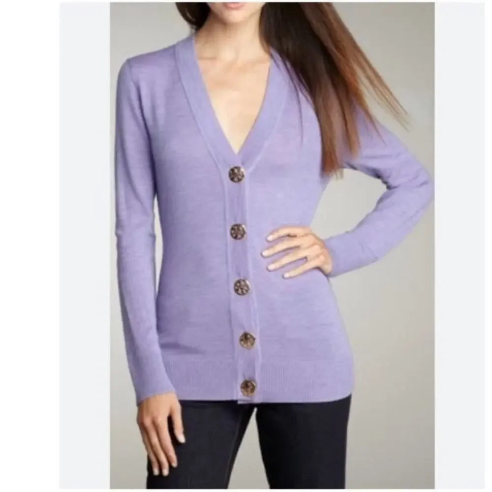 LULULEMON Simone Light Blue/Purple Heathered V Neck Cardigan Size XS casual
