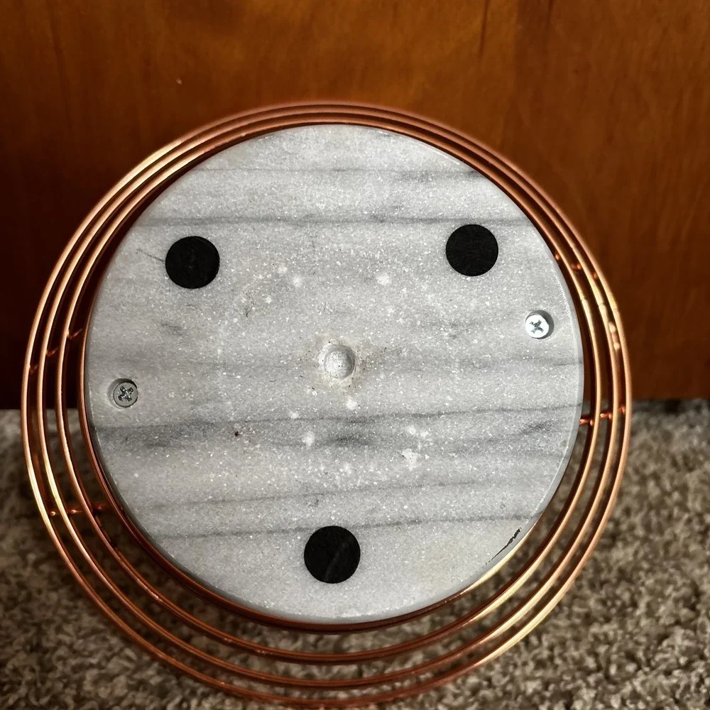 Copper Fruit Bowl with Marble Base 10