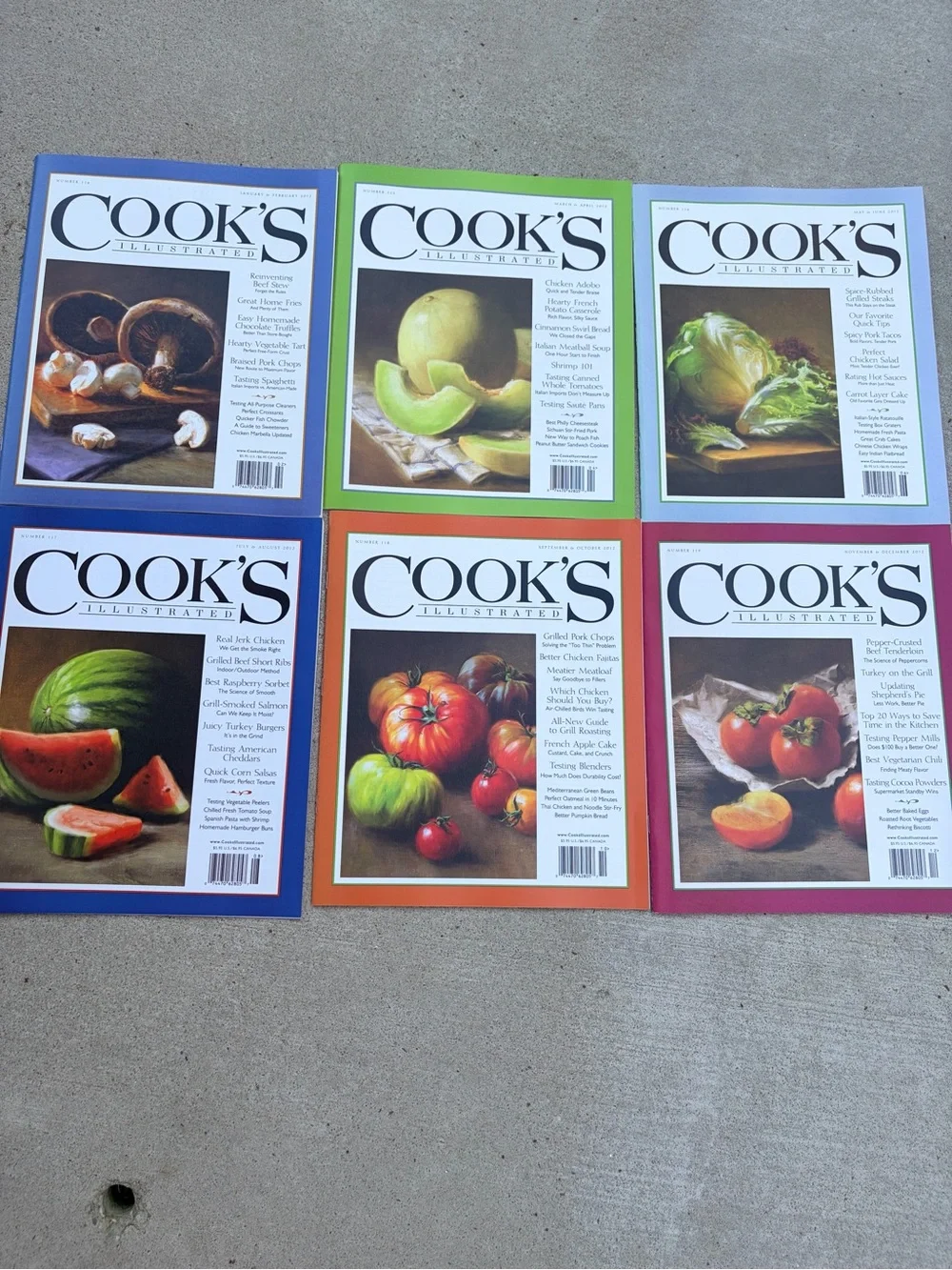 2012 Cook’s illustrated complete collection- 6 issues