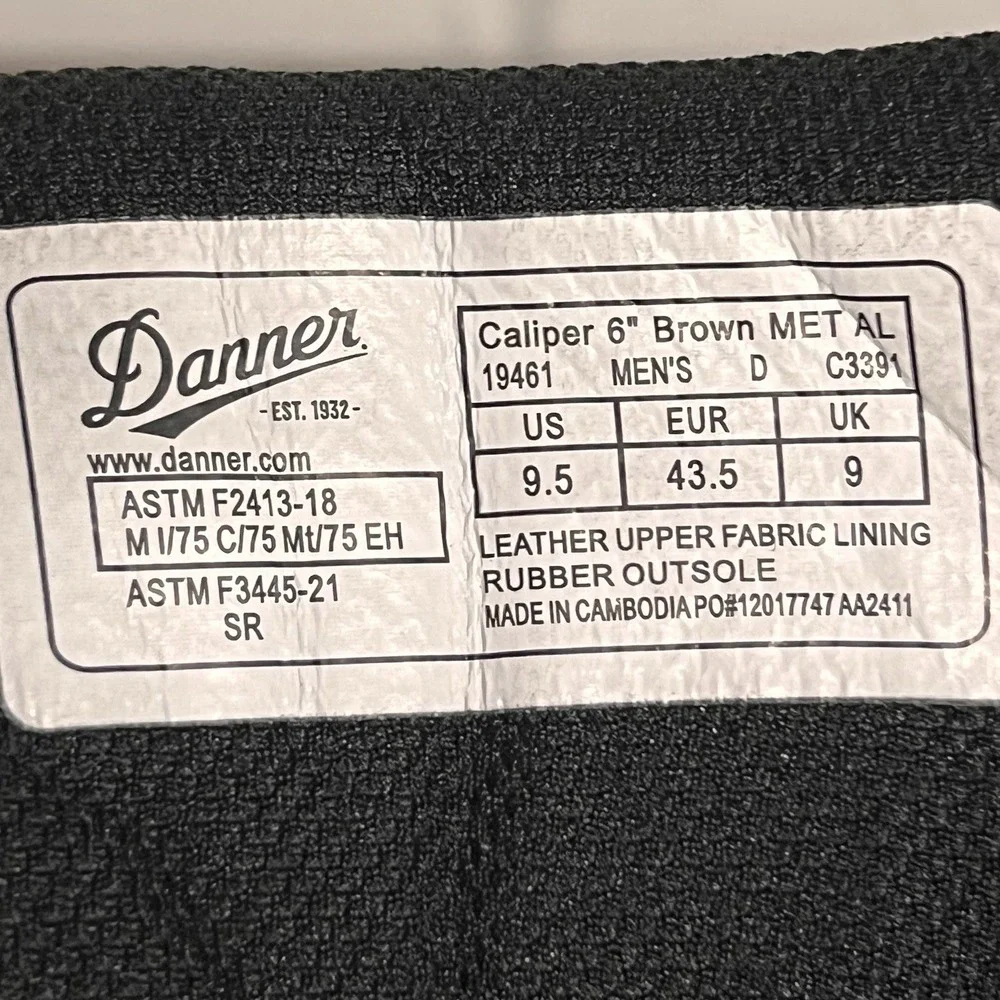 Danner caliper work