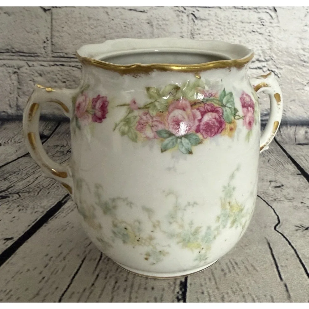 Rare Haviland Limoges France Elite Rose Gold Trim Sugar Bowl-No Lid