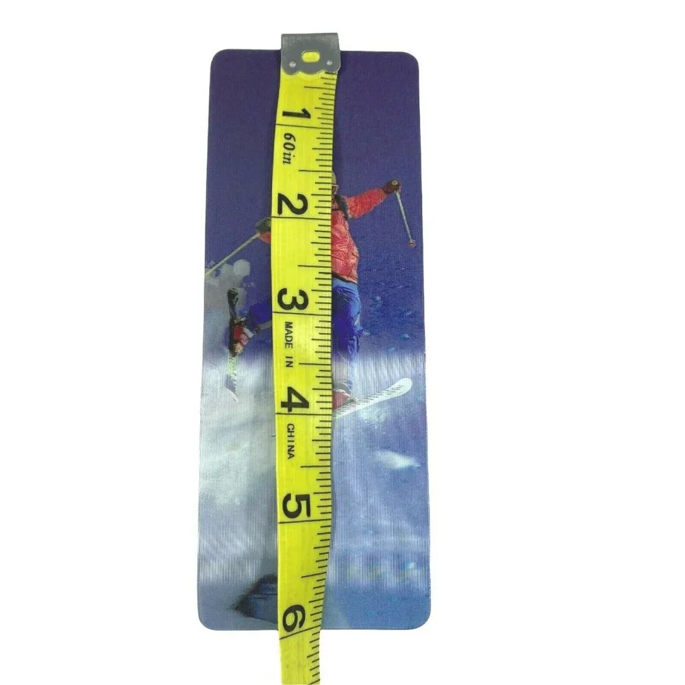 3-D Lenticular Bookmark‎ Skier Skiing Sports Winter Extreme Snow Plastic 3D