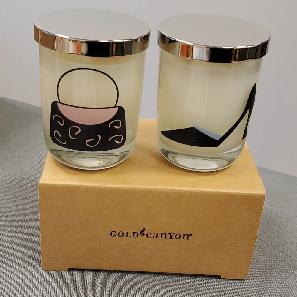 COOL SILK, PURE LINEN specialty candle set‎ from Gold Canyon, 5.5 oz ea