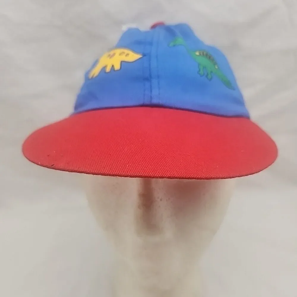Cap Dinosaur Pattern Stretch Back Kids Ball Hat Dino Blue Colorful Kid Dazzle