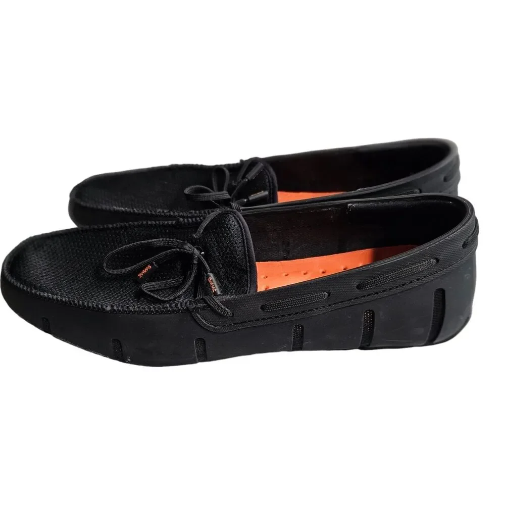 SWIMS Boat Shoes Braided Lace Slip On Loafer Casual Water Blue‎ 9