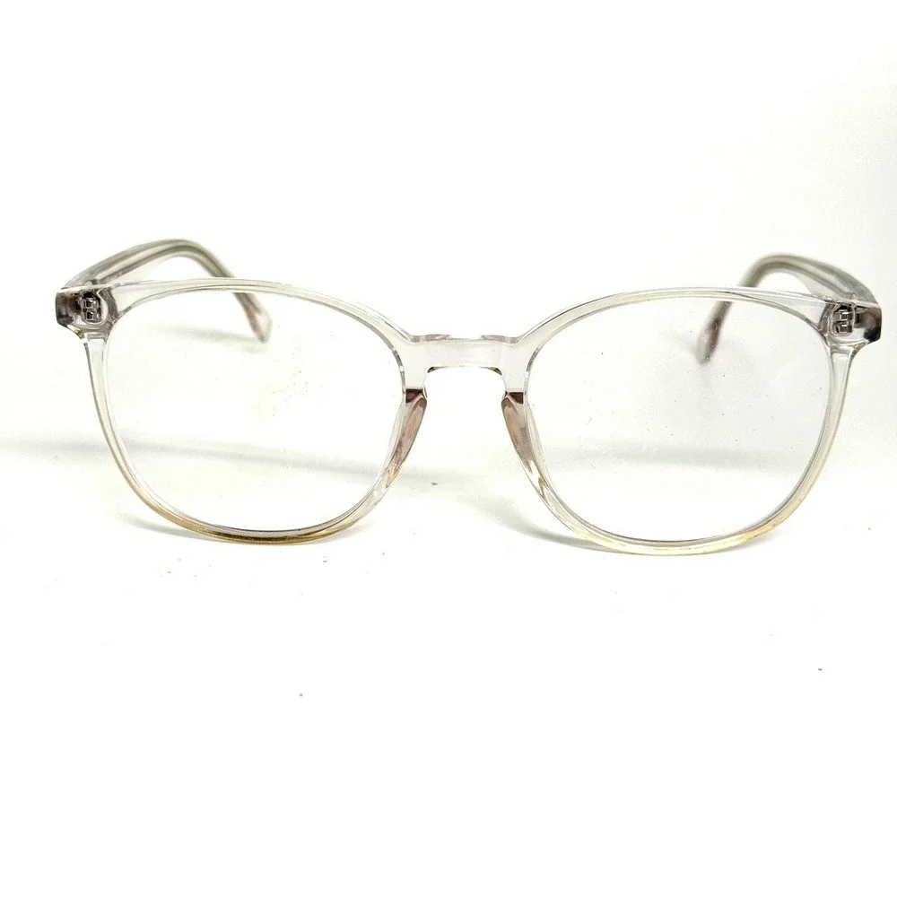 Firmoo Clear Acetate Eyeglasses Frames 51-20-145 C11 Transparent Round Square‎
