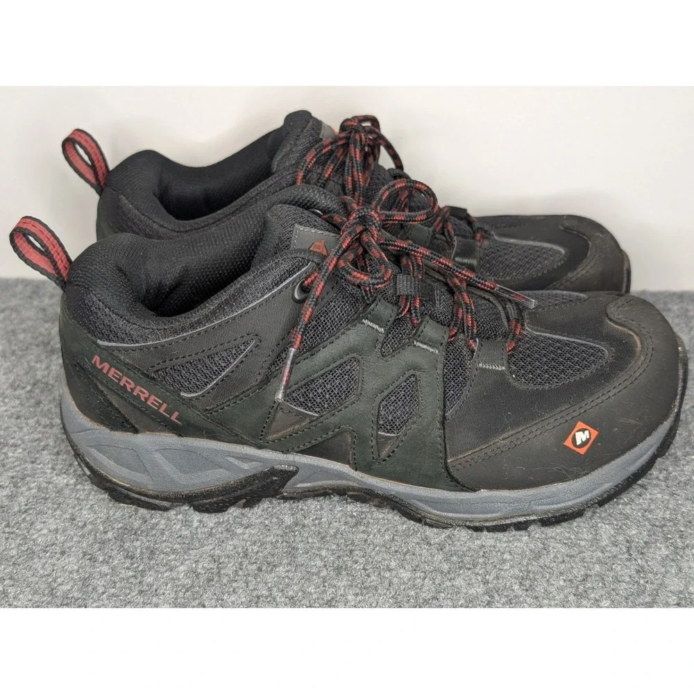 Merrell 7.5 M Siren Alloy Toe Work Shoes Black Low Top‎ Hiking Safety J099358