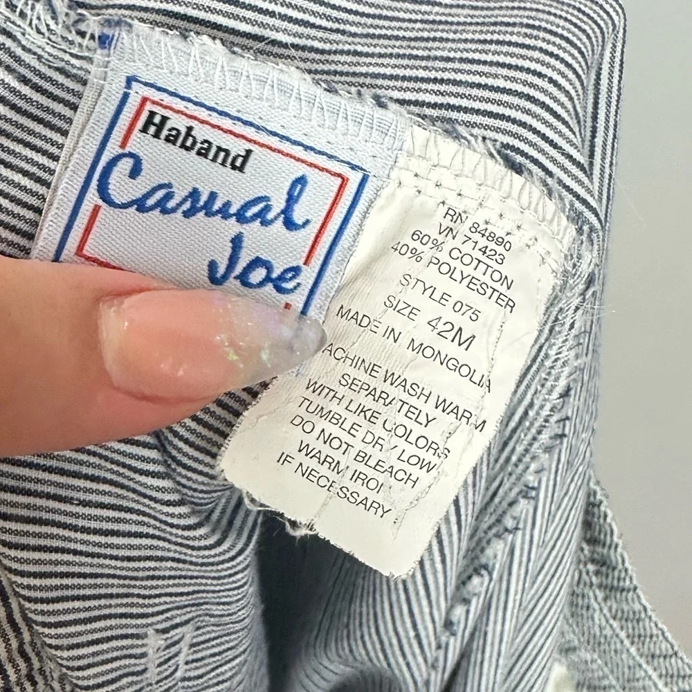 Vintage Haband Casual Joe seersucker pants size 42