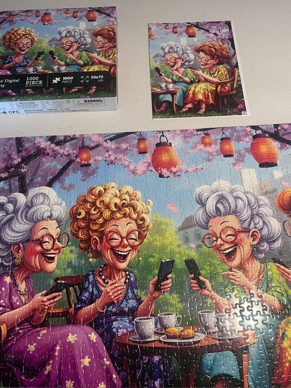 1000-Piece Colorful Grandmas Puzzle - Multicolor