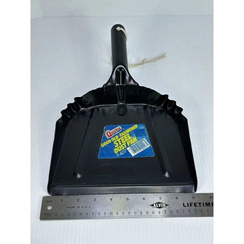 Vintage Quickie Good Old Fashioned‎ Steel Dust Pan #407 Black