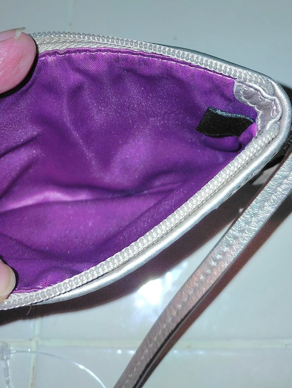 Coach strap flap purple