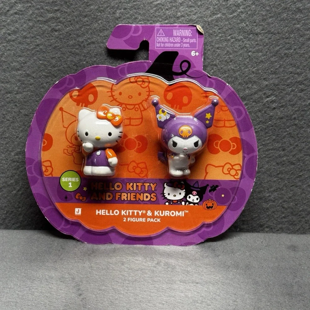 NEW, HELLO KITTY & KUROMI 2 PACK HALLOWEEN FIGURES, SERIES 1