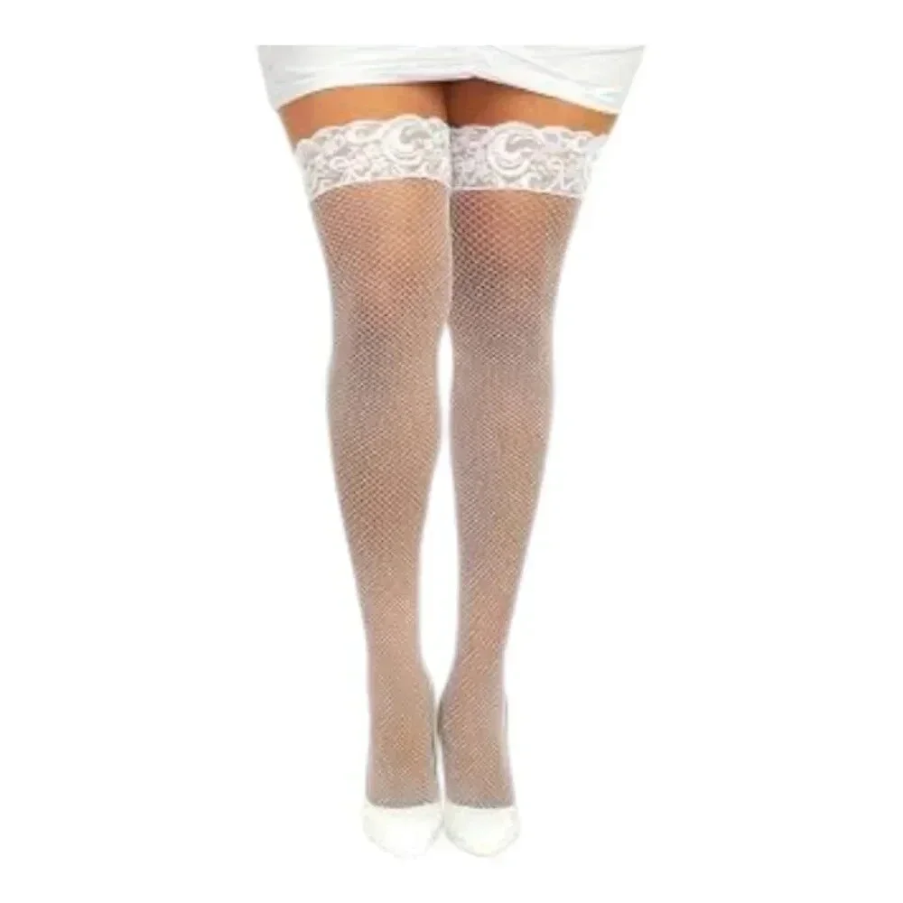 Fit Flower white fishnet