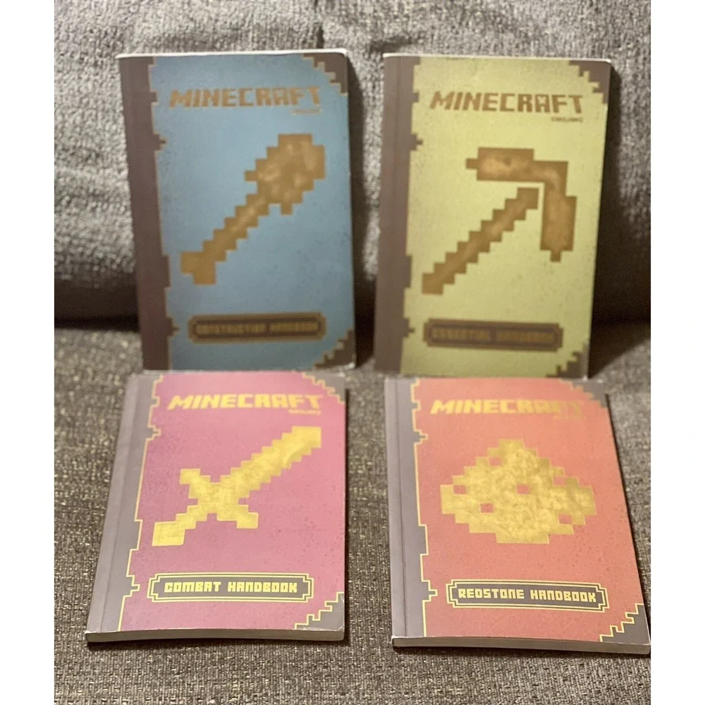 Set Of 4 Minecraft Handbooks Scholastic Builder Guides Books Mojang‎