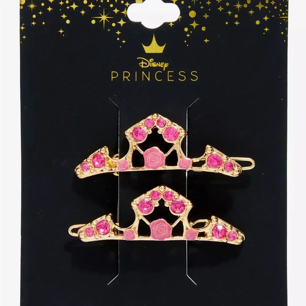 Disney Sleeping Beauty Aurora Crown Barrette‎ Set Boxlunch Costume Cosplay