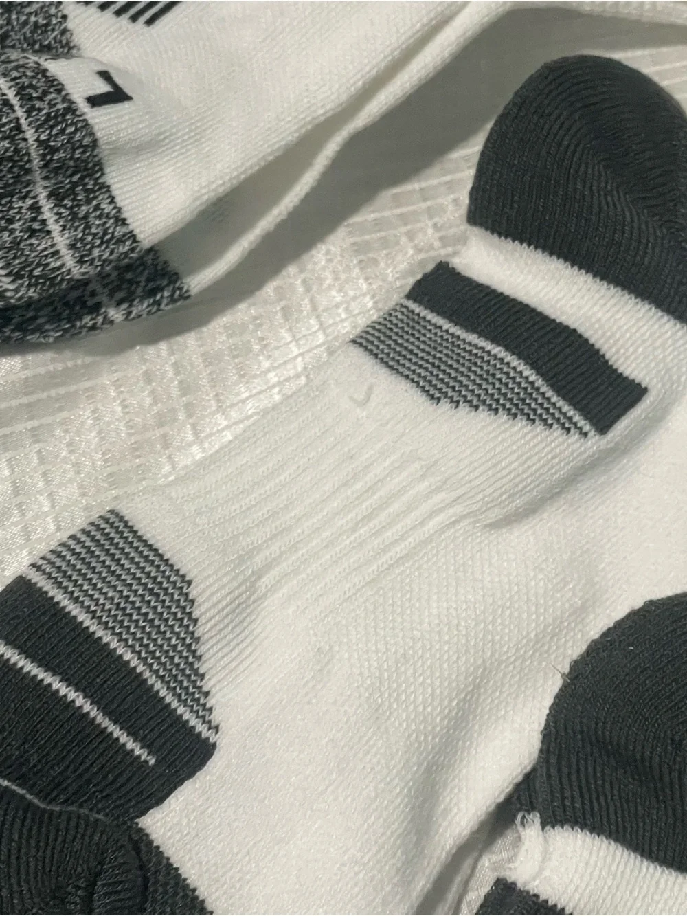Under Armour White Crew Athletic Socks with Gray Accents