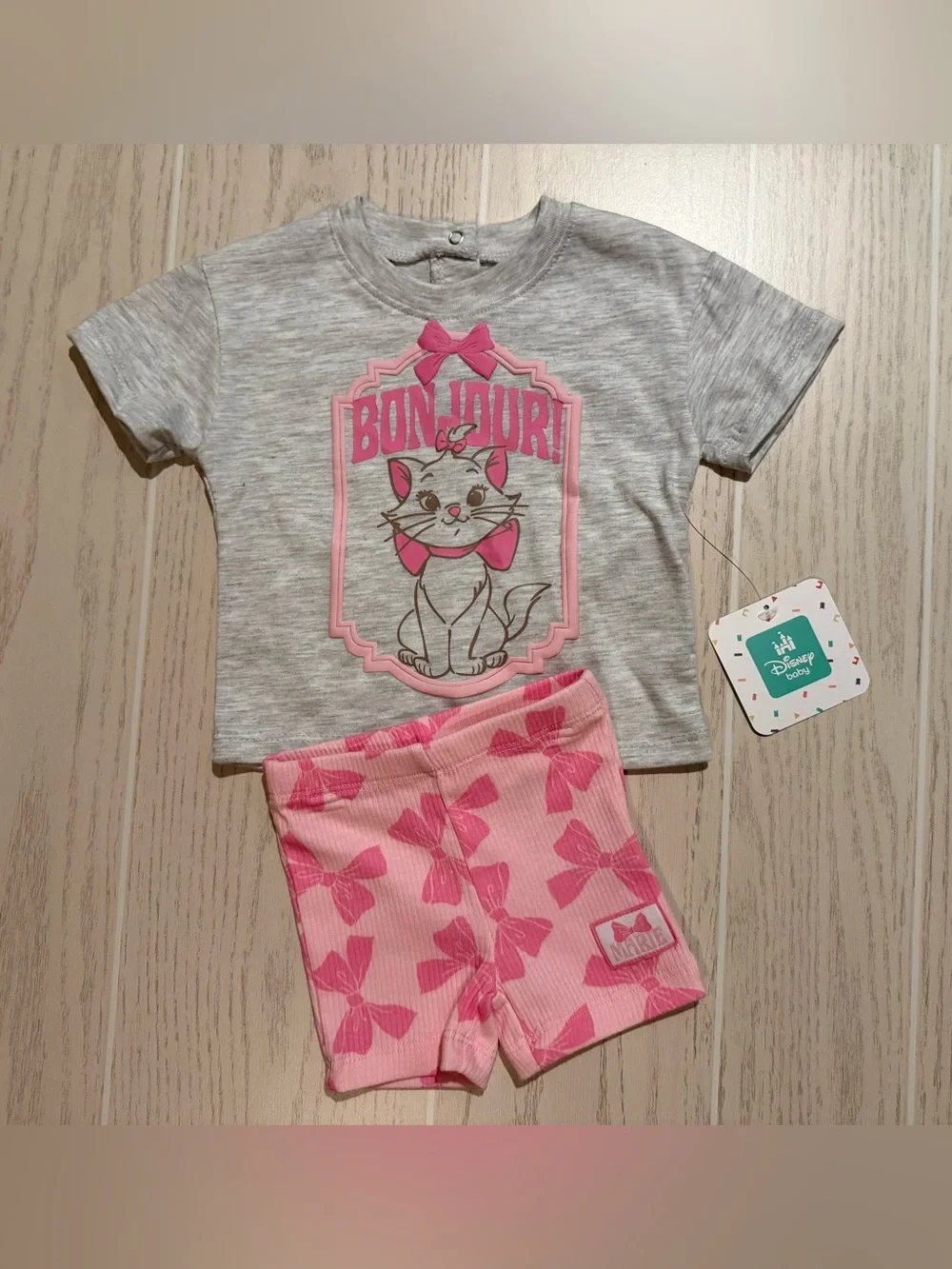 Disney Baby Marie Aristocats 2 Piece Outfit‎ Set 0-3M NWT