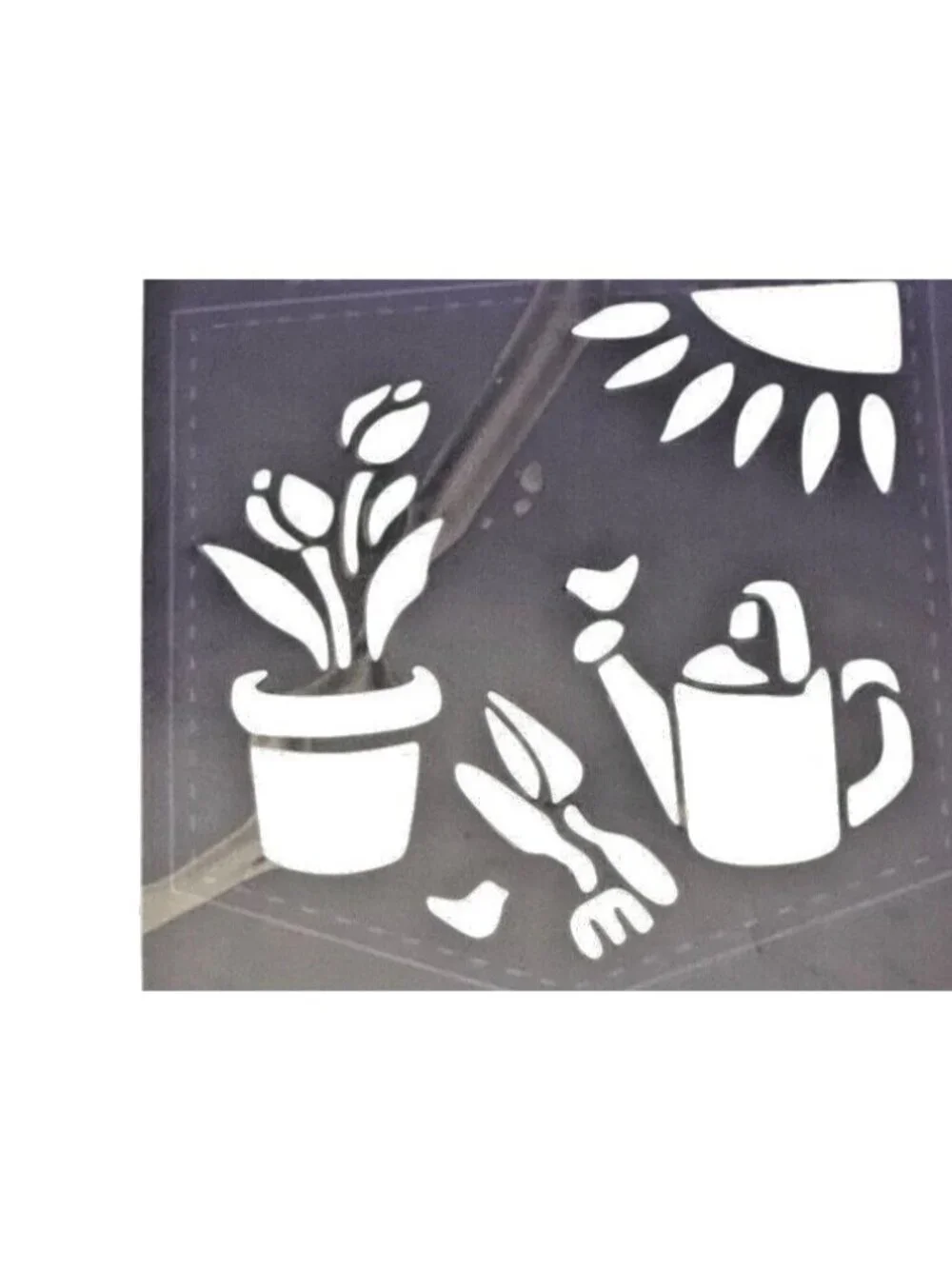 Vintage Delta Pocket Stencil Gardening Design Self-Adhesive Reusable 3-1/4 X 6