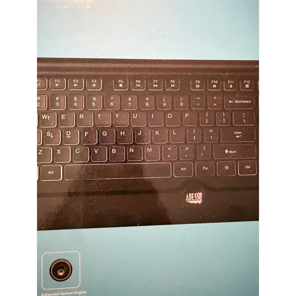 Adesso Multi-Color Illuminated Slim Low Profile Gaming Keyboard & Mouse NIB
