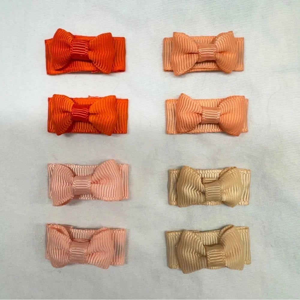 8ct Grosgrain Baby Bow Hair Clips