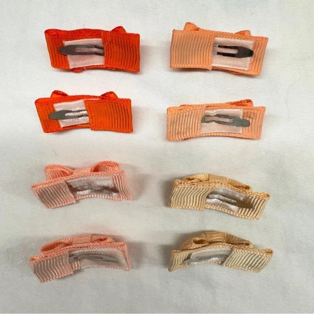 8ct Grosgrain Baby Bow Hair Clips