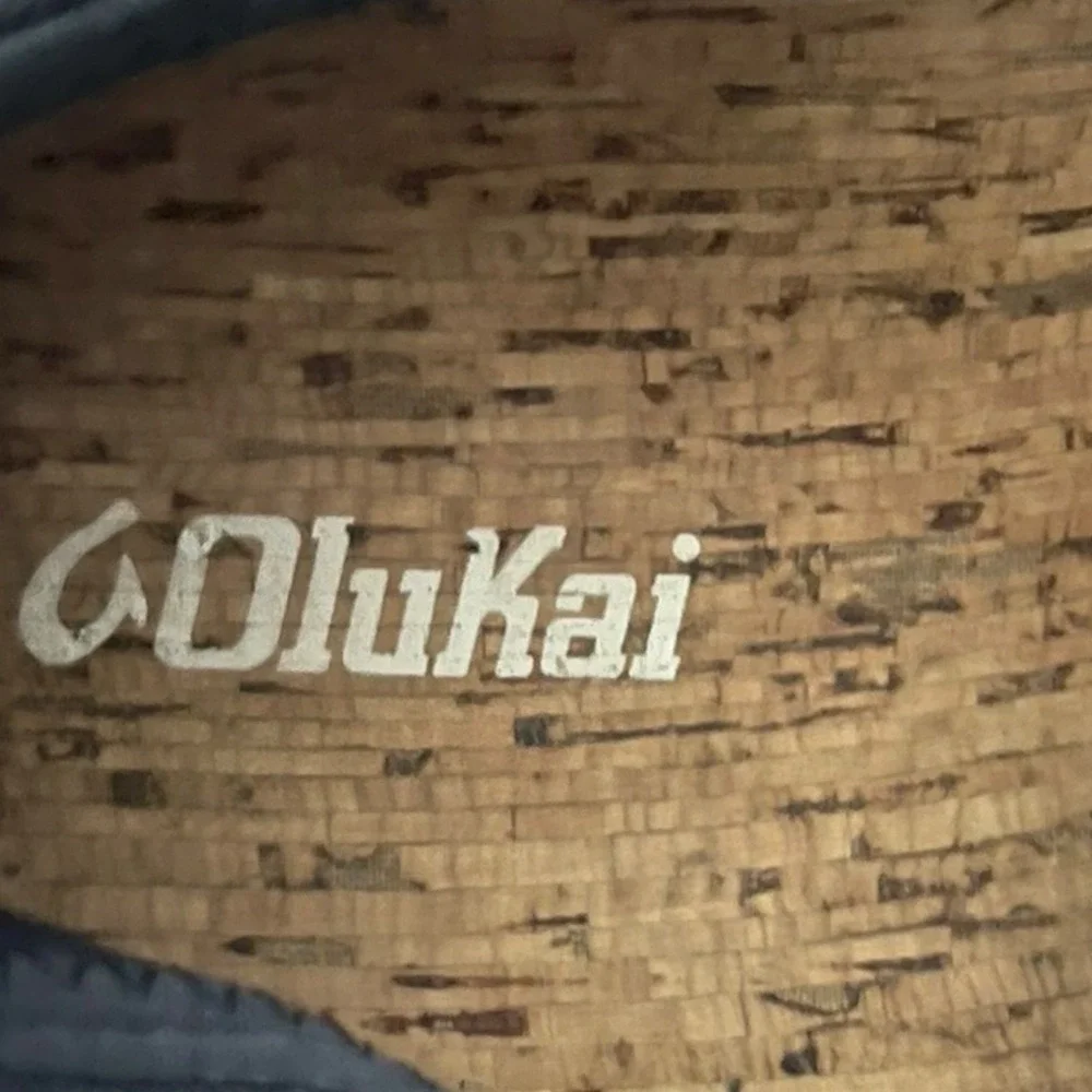 OluKai Nohea Moku Mens 9 Night Navy Blue Mesh Boat Shoes Sneakers‎ 10283-6H6H
