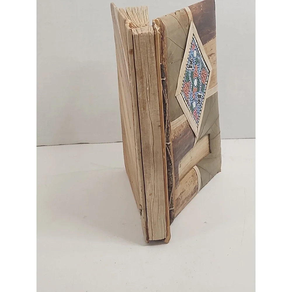 Boho Natural Leaf Photo Album Unused Thick Page Scrapbook Tribal Indigenous Art‎