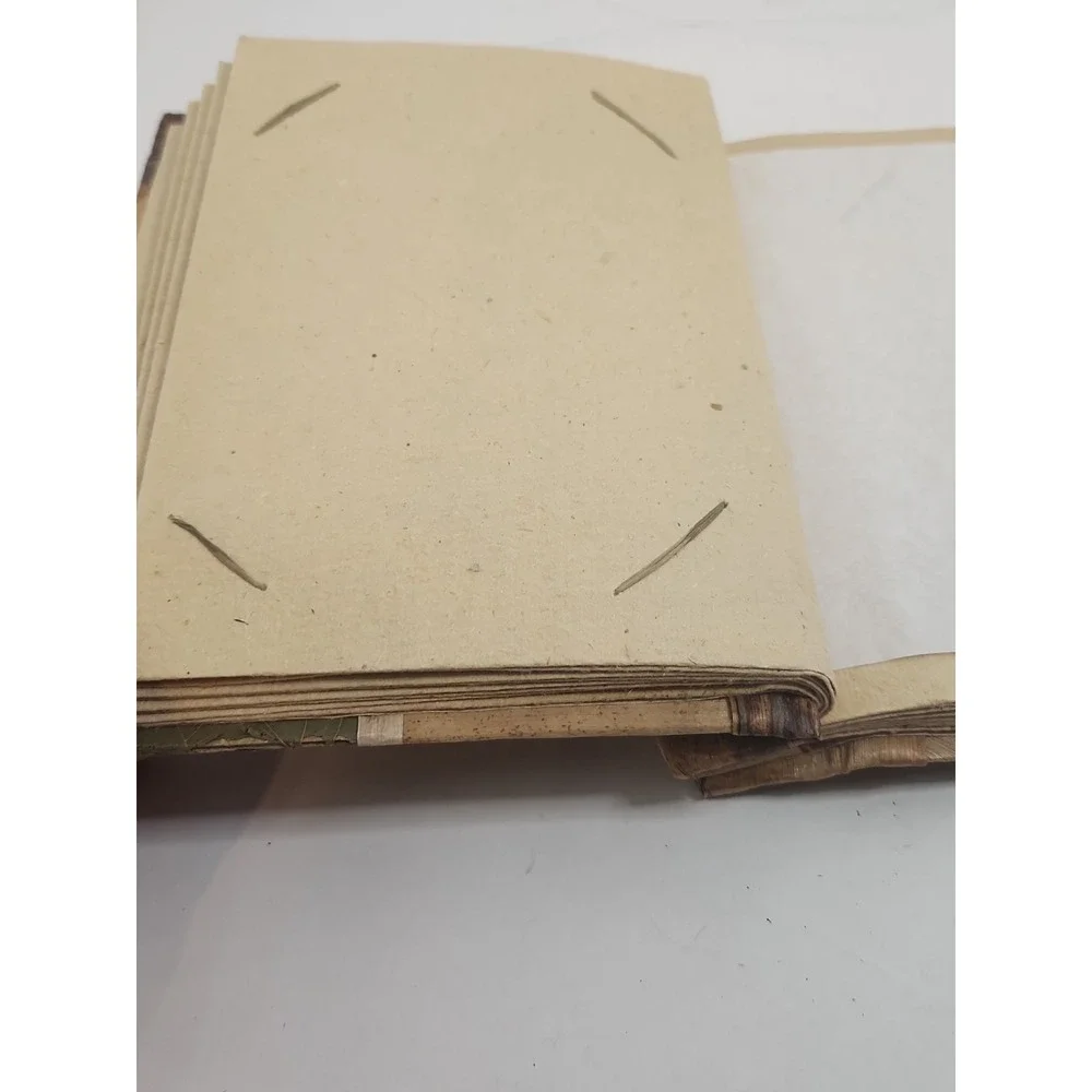 Boho Natural Leaf Photo Album Unused Thick Page Scrapbook Tribal Indigenous Art‎