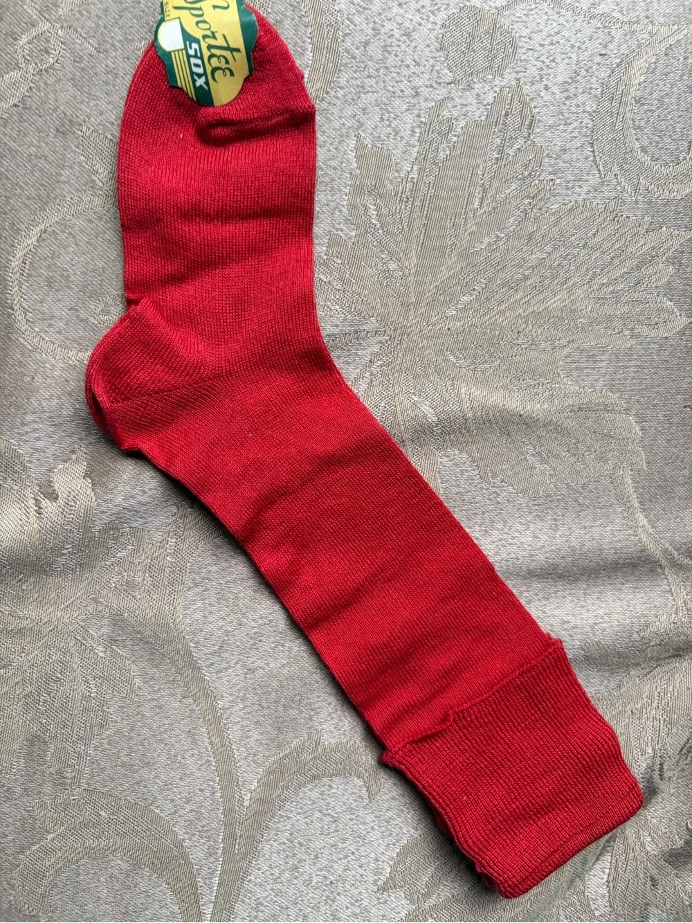 Red children’s Vintage Store Stock Crew Socks