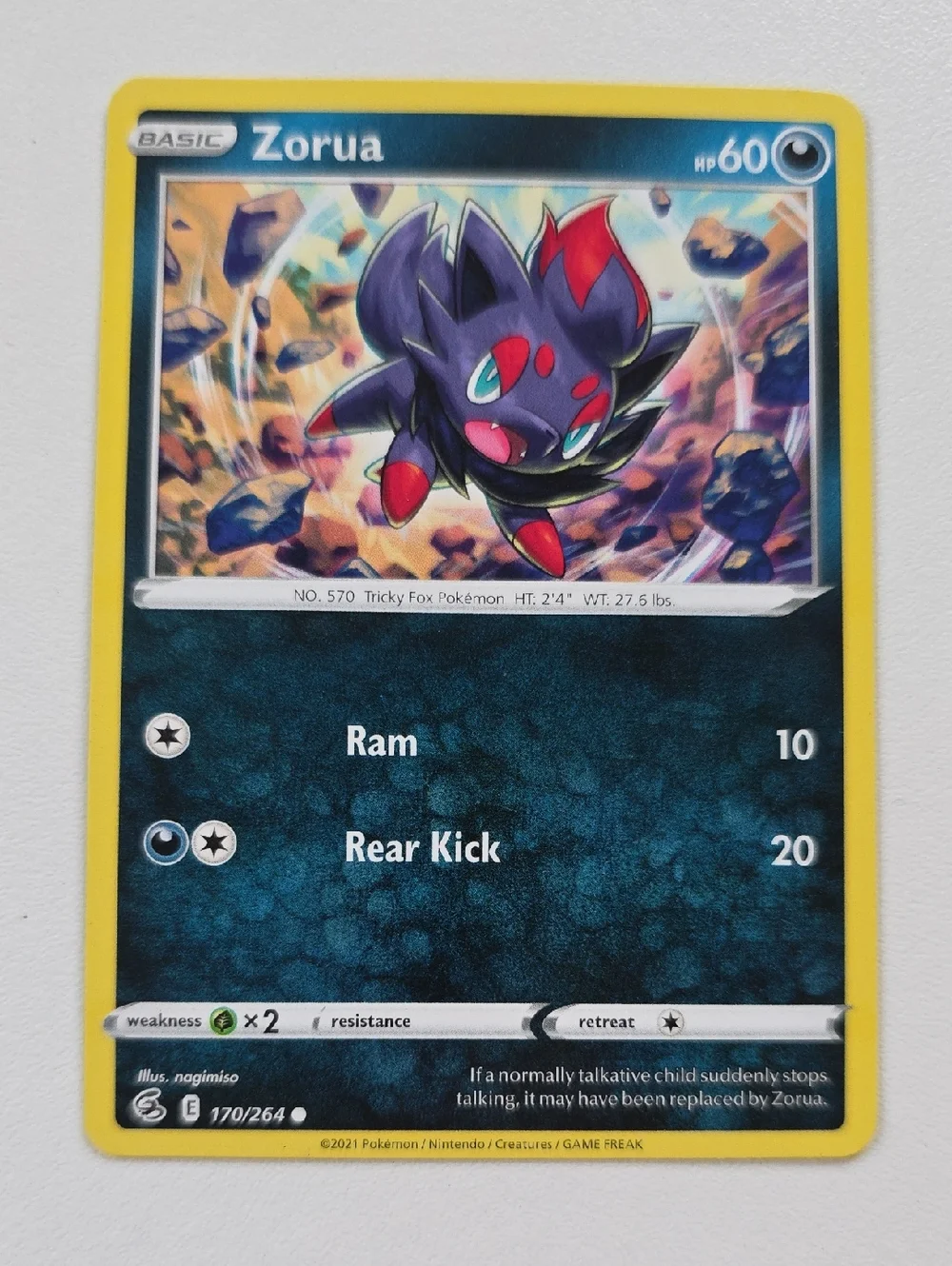 Pokemon Zorua Cards
