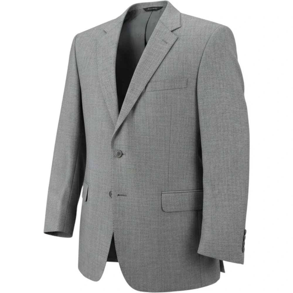 Jos A Bank Signature Gold Blazer 44R Gray WOOL 2 Button Sport Coat Gordon Mens