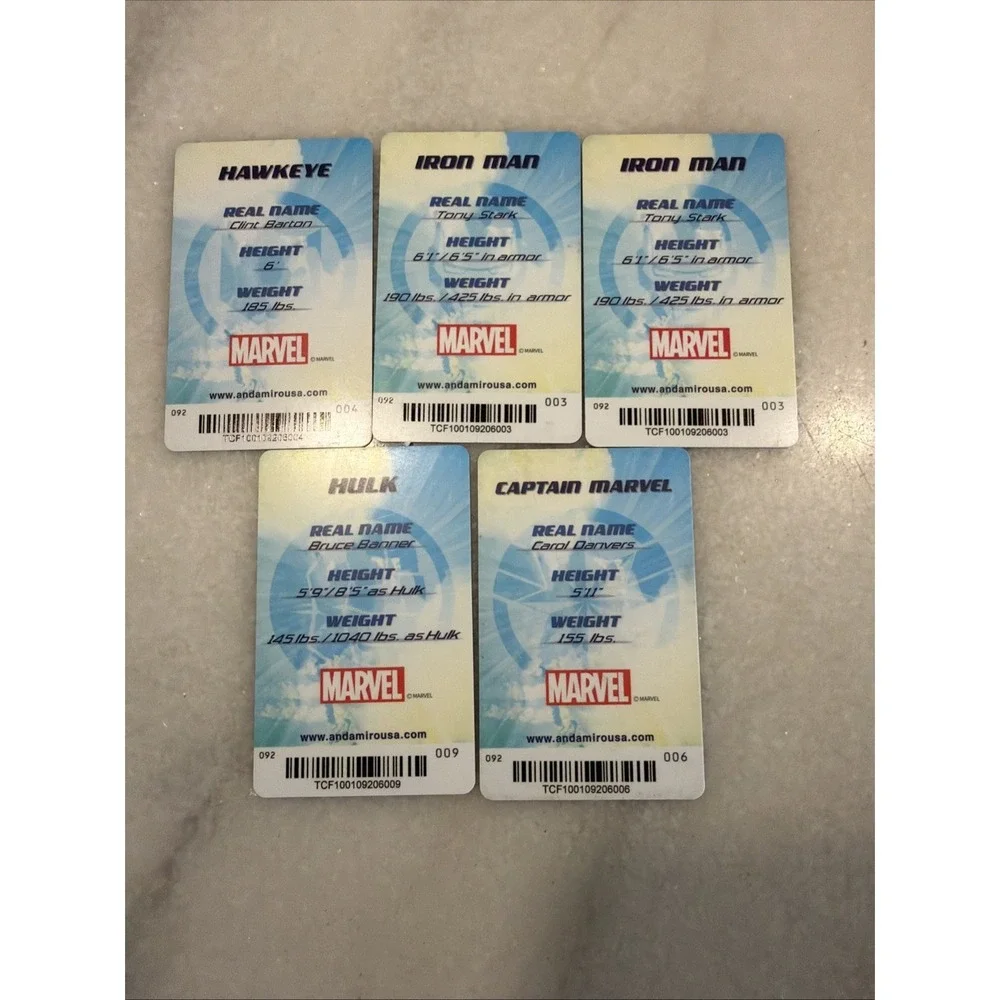 Marvel Avenger Cards Lot Of‎ 5