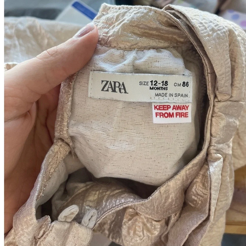 Zara shimmering gold